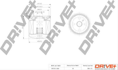 Dr!ve+ DP1110.11.0345 - Масляний фільтр autozip.com.ua