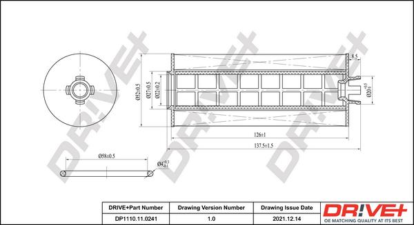 Dr!ve+ DP1110.11.0241 - Масляний фільтр autozip.com.ua