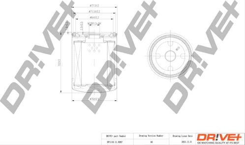 Dr!ve+ DP1110.11.0267 - Масляний фільтр autozip.com.ua