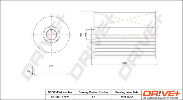 Dr!ve+ DP1110.13.0076 - Паливний фільтр autozip.com.ua
