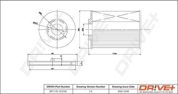 Dr!ve+ DP1110.13.0150 - Паливний фільтр autozip.com.ua