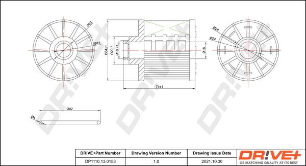 Dr!ve+ DP1110.13.0153 - Паливний фільтр autozip.com.ua