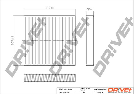 Dr!ve+ DP1110.12.0094 - Фільтр, повітря у внутрішній простір autozip.com.ua