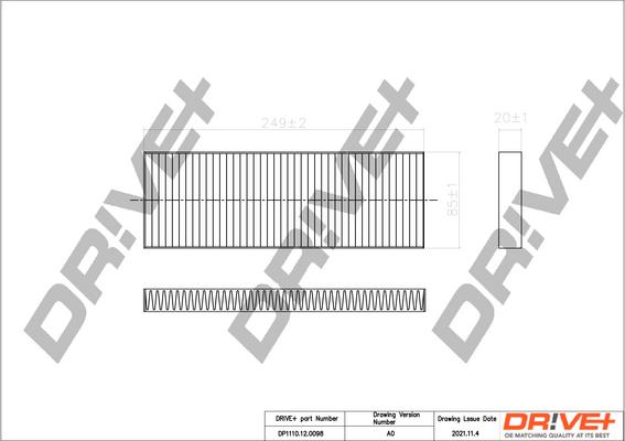 Dr!ve+ DP1110.12.0098 - Фільтр, повітря у внутрішній простір autozip.com.ua