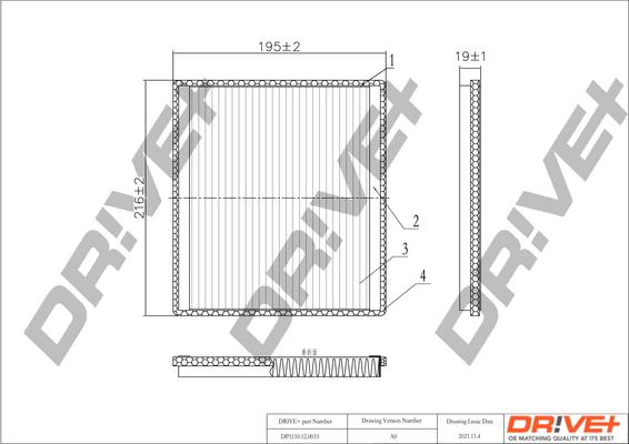 Dr!ve+ DP1110.12.0033 - Фільтр, повітря у внутрішній простір autozip.com.ua