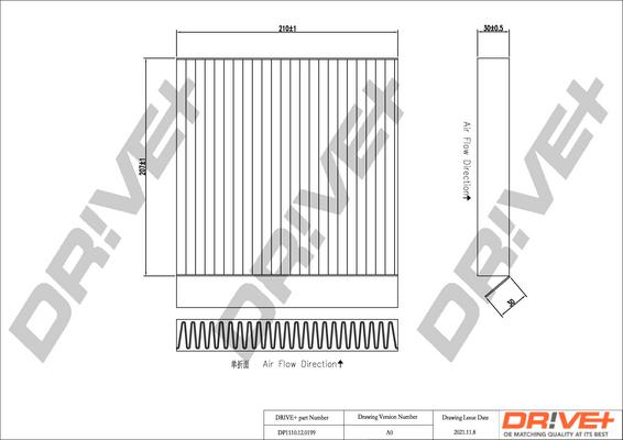 Dr!ve+ DP1110.12.0199 - Фільтр, повітря у внутрішній простір autozip.com.ua