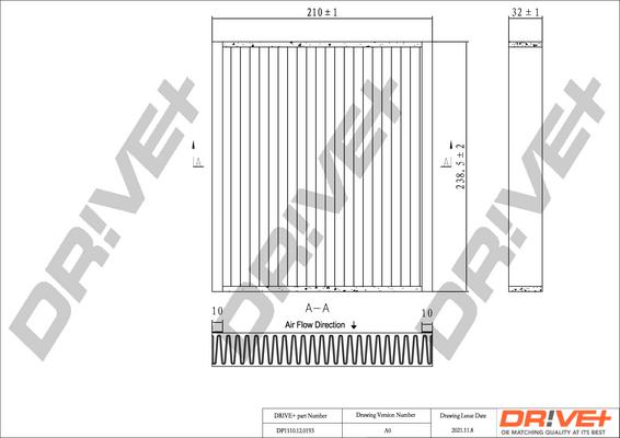 Dr!ve+ DP1110.12.0193 - Фільтр, повітря у внутрішній простір autozip.com.ua