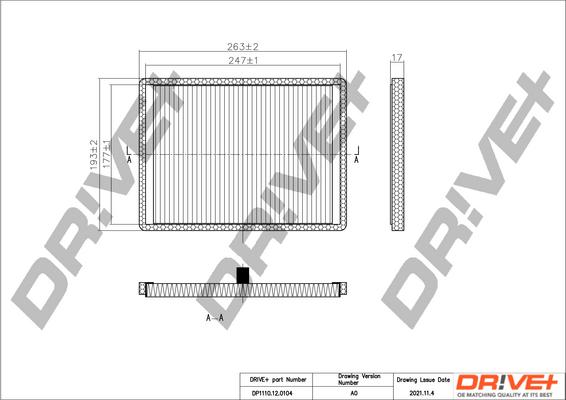 Dr!ve+ DP1110.12.0104 - Фільтр, повітря у внутрішній простір autozip.com.ua