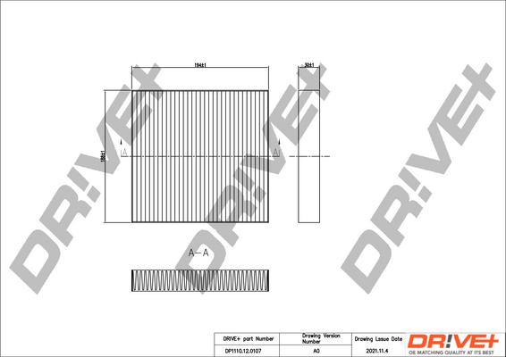 Dr!ve+ DP1110.12.0107 - Фільтр, повітря у внутрішній простір autozip.com.ua