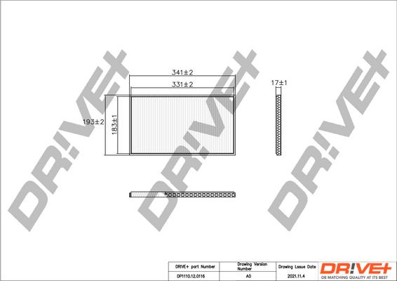 Dr!ve+ DP1110.12.0116 - Фільтр, повітря у внутрішній простір autozip.com.ua