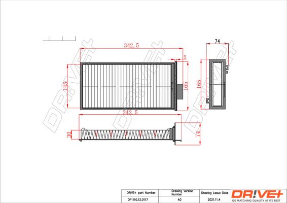 Dr!ve+ DP1110.12.0117 - Фільтр, повітря у внутрішній простір autozip.com.ua