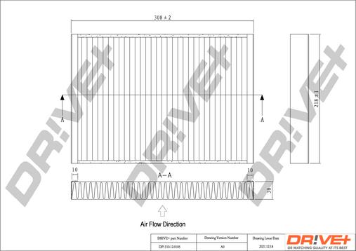 Dr!ve+ DP1110.12.0185 - Фільтр, повітря у внутрішній простір autozip.com.ua