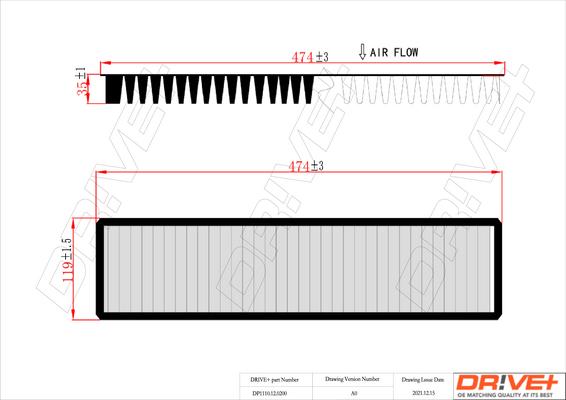 Dr!ve+ DP1110.12.0200 - Фільтр, повітря у внутрішній простір autozip.com.ua