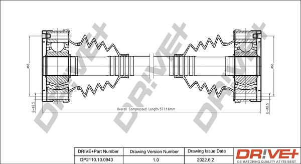 Dr!ve+ DP2110.10.0943 - Приводний вал autozip.com.ua