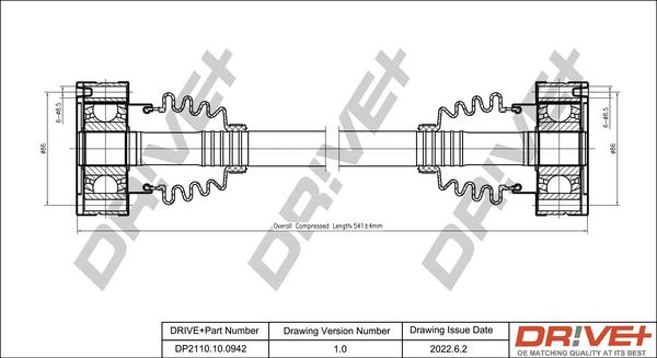 Dr!ve+ DP2110.10.0942 - Приводний вал autozip.com.ua