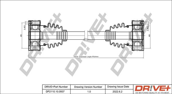 Dr!ve+ DP2110.10.0937 - Приводний вал autozip.com.ua