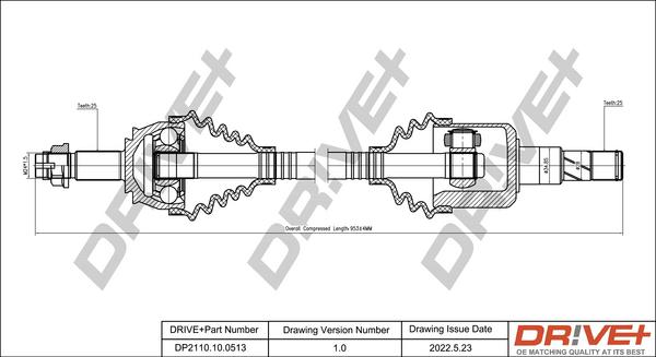 Dr!ve+ DP2110.10.0513 - Приводний вал autozip.com.ua