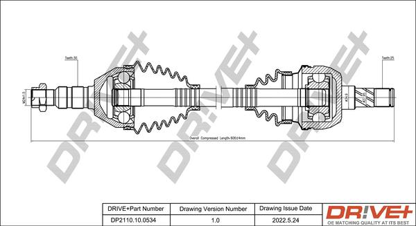 Dr!ve+ DP2110.10.0534 - Приводний вал autozip.com.ua