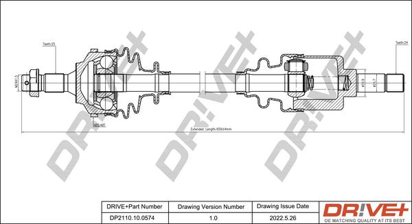 Dr!ve+ DP2110.10.0574 - Приводний вал autozip.com.ua