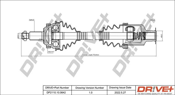 Dr!ve+ DP2110.10.0642 - Приводний вал autozip.com.ua