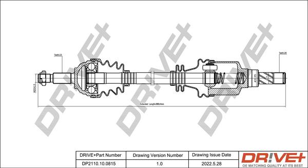 Dr!ve+ DP2110.10.0815 - Приводний вал autozip.com.ua