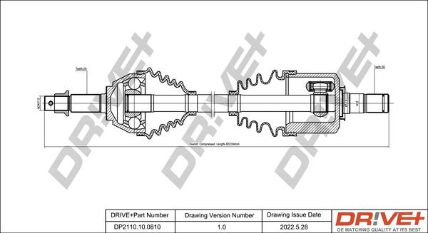 Dr!ve+ DP2110.10.0810 - Приводний вал autozip.com.ua