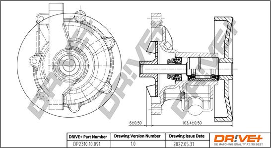 Dr!ve+ DP2310.10.091 - Водяний насос autozip.com.ua