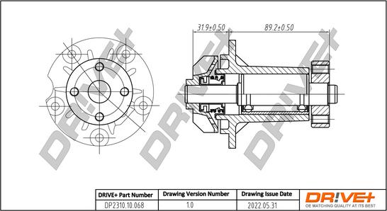 Dr!ve+ DP2310.10.068 - Водяний насос autozip.com.ua