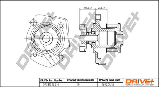 Dr!ve+ DP2310.10.010 - Водяний насос autozip.com.ua