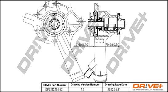 Dr!ve+ DP2310.10.072 - Водяний насос autozip.com.ua