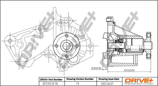 Dr!ve+ DP2310.10.116 - Водяний насос autozip.com.ua