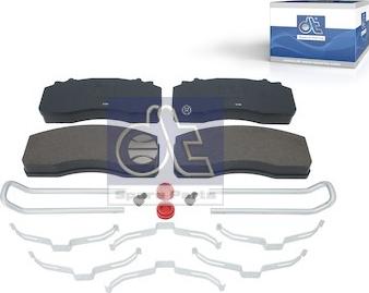 DT Spare Parts 4.92243 - Гальмівні колодки, дискові гальма autozip.com.ua