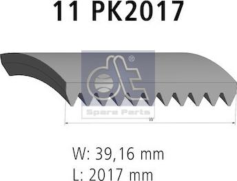 DT Spare Parts 4.80699 - Поліклиновий ремінь autozip.com.ua