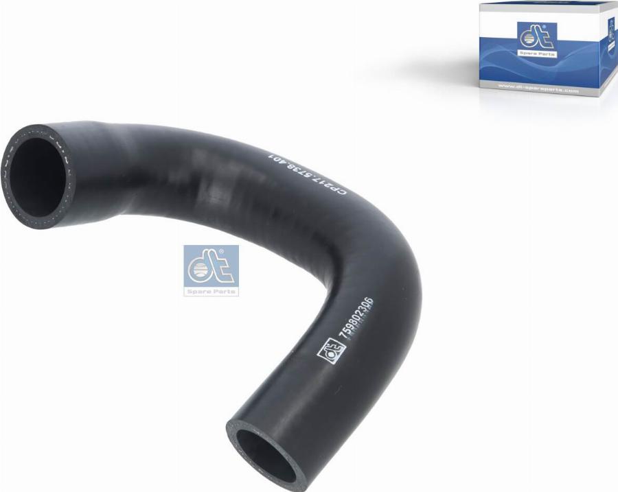 DT Spare Parts 1.40401 - Шланг, вентиляція картера autozip.com.ua