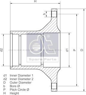 DT Spare Parts 2.65244 - Маточина колеса autozip.com.ua