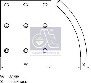 DT Spare Parts 2.94058 - Комплект гальмівних черевиків, барабанні гальма autozip.com.ua