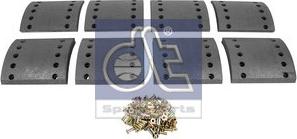 DT Spare Parts 10.33007 - Комплект гальмівних черевиків, барабанні гальма autozip.com.ua