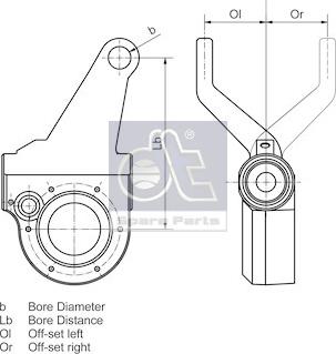 DT Spare Parts 5.30321 - Система тяг і важелів, гальмівна система autozip.com.ua