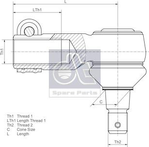 DT Spare Parts 6.47097 - Шарнір, шток вилки перемикання autozip.com.ua