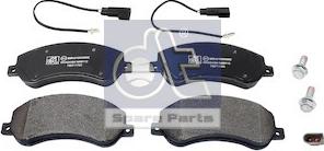 DT Spare Parts 13.93100 - Гальмівні колодки, дискові гальма autozip.com.ua