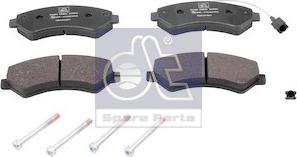 DT Spare Parts 12.93101 - Гальмівні колодки, дискові гальма autozip.com.ua