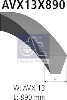 DT Spare Parts 3.34504 - Клиновий ремінь autozip.com.ua