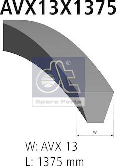 DT Spare Parts 3.34275SP - Комплект клинового ременя autozip.com.ua