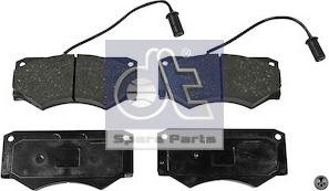 DT Spare Parts 7.92608 - Гальмівні колодки, дискові гальма autozip.com.ua