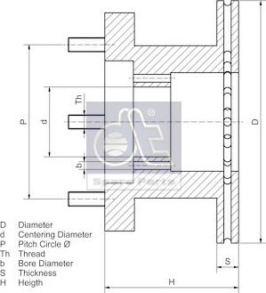 DT Spare Parts 7.36043 - Гальмівний диск autozip.com.ua