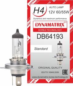 Dynamatrix DB64193 - Лампа розжарювання, основна фара autozip.com.ua