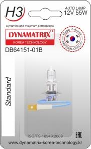 Dynamatrix DB64151-01B - Лампа розжарювання, основна фара autozip.com.ua