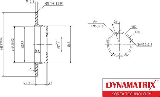 Dynamatrix DBD963 - Гальмівний диск autozip.com.ua