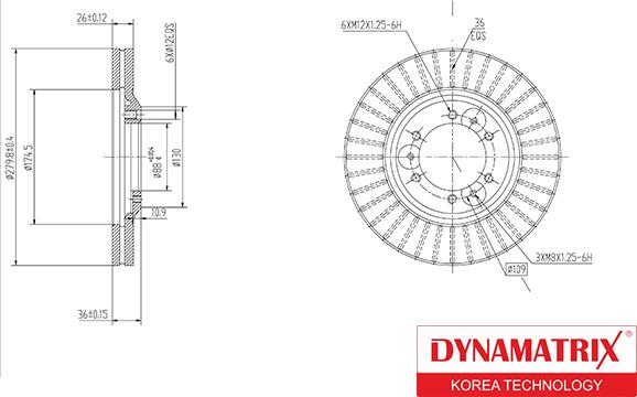 Dynamatrix DBD694 - Гальмівний диск autozip.com.ua