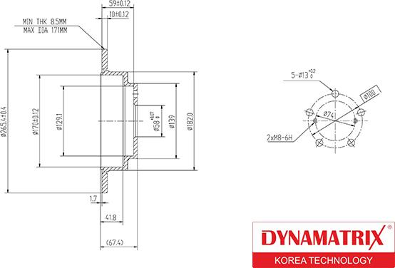 Dynamatrix DBD678 - Гальмівний диск autozip.com.ua